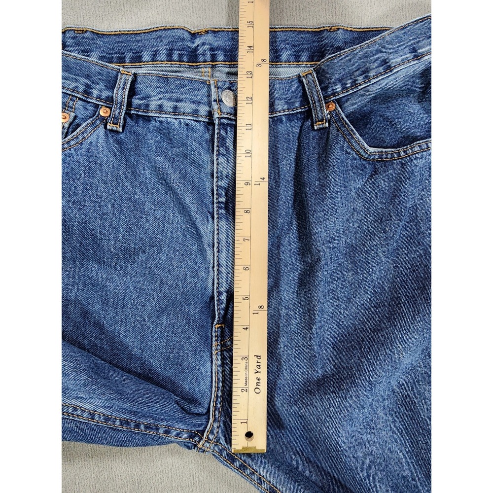 Levi's 505 Regular Fit Jeans Mens 40x32 Blue Medium Wash Straight Leg Classic - Picture 11 of 11